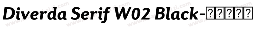 Diverda Serif W02 Black字体转换